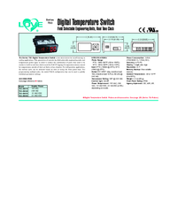 Thumbnail of document Data Sheet - TS3 Digital Temperature Switch